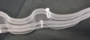 Wellenband GB010 Gardinenband Bänder zum nähen Transparent 1: 1,5 (150%) - Bild 1 von 4