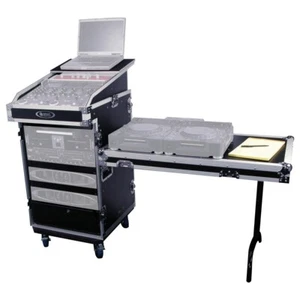 Odyssey FZGS1316WDLX 13U Top 16U Bottom Combo Rack with Side Table idjnow - Picture 1 of 2