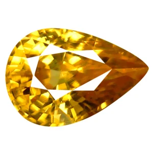 1.04 ct AAA+ Significant Pear Shape (7 x 5 mm) Golden Yellow Zircon Gemstone - Picture 1 of 1