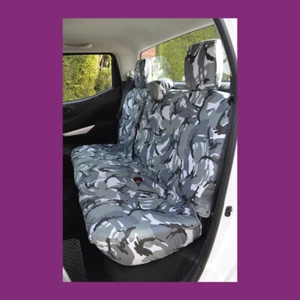 Cubierta de asiento trasero impermeable para Mercedes-Benz Clase X 2017+ gris camuflado a medida - Imagen 1 de 3