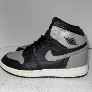 Nike Air Jordan 1 Retro High OG GS Shadow 2017 Size 7Y Grey Black 575441-013 - Picture 1 of 11