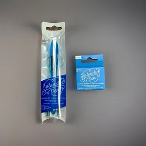 Ooly Splendid Pen. Blue Fountain Pen with 3 Ink Cartridges and a 5Pk of Refills - Picture 1 of 3