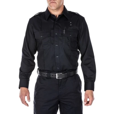 5.11 Tactical Twill PDU® Class A Long Sleeve Shirt | Navy | Large Short | 72344 - Image 1 of 4