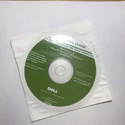 Dell Microsoft Windows XP Professional SP2 Install Reinstallation Disc CD Pack - Image 1 of 2