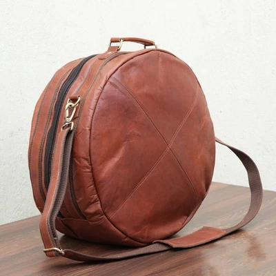 Leather 14 x 5.5" Inch Snare Drum Bag Case Shoulder Strap Padded NEW - Image 1 of 4