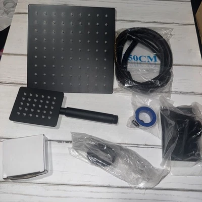 Wall Mounted Rainfall Shower Head Set Handheld Shower Head with bracket Combo - Image 1 of 4