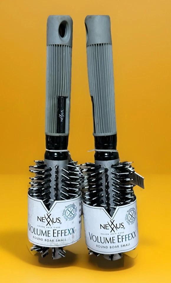 Nexxus Volume Effexx Tourmaline Ions Round Boar Bristles Hair Brush Lot Of 2 Pcs - Image 1 of 1