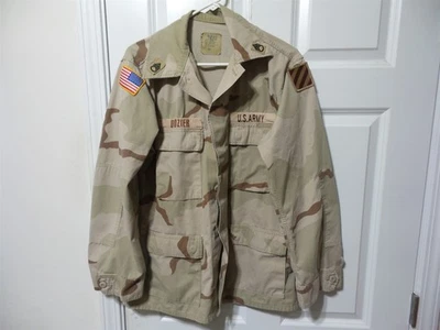 老式 1999 年命名 3ID SSG 中号常规 DCU 沙漠军队战斗夹克 USGI — 第 1/4 张图片