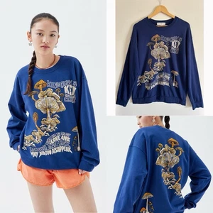 Urban Outfitters Project Social T Mushroom Sweatshirt Womens Small / Medium Blue - Picture 1 of 20