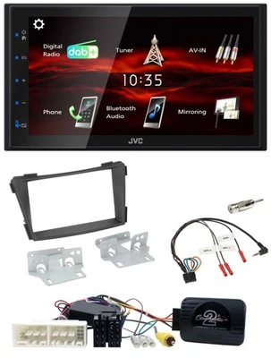 JVC USB Bluetooth Lenkrad DAB 2DIN Autoradio für Hyundai i40 VF ab 16 schwarz - Bild 1 von 4