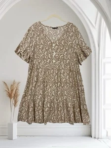 Vestido Babydoll Mujer Talla 12 Floral Manga Volantes Ligero Verano - Imagen 1 de 17