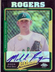 2005 Topps Chrome Autograph Rookie Michael Rogers Oakland Athletics - Picture 1 of 1