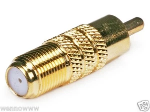2 Pcs F Type Female Jack to RCA Male Straight Adapter Connector - Picture 1 of 1
