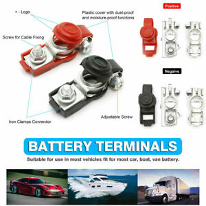 1Pair Leisure Battery Terminals Connectors Clamps Car Van Caravan Motorhome UK