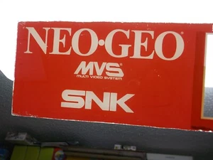 SNK NEO GEO 2-SLOT MVS ARCADE GAME HEADER MARQUEE SILK SCREENED ACRYLIC USED - Picture 1 of 8