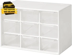 Mini Storage Drawers, Small 9 Drawers Organizer Bins Stackable Clear Plastic Box - Picture 1 of 12