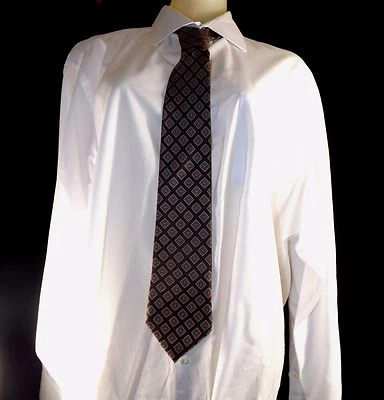  CORBATA VINTAGE HICKOK MARRÓN DIAMANTE ESTAMPADO HOMBRE 57" Foto 1 de 2