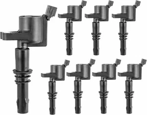 Set of 8 Straight Boot Ignition Coil Pack Replacement for Ford Lincoln - Picture 1 of 8