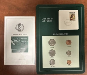Coin sets of all Nations Solomon Islands w/c UNC $1 20,10,5,2,1 Cents, Misc Date - Picture 1 of 6