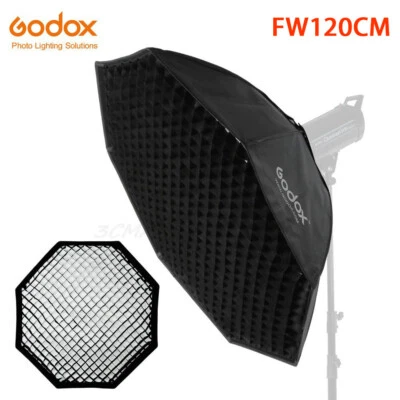 US Godox Octagon 120cm Grid Honeycomb Speedlight Softbox Bowens for Studio Flash - Image 1 of 4