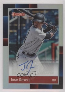 2022 Panini Donruss Optic Retro 1988 Signatures Holo Prizm Jose Devers Auto