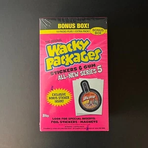 WACKY PACKAGES ALL NEW SERIES 5 SEALED BONUS BOX *WALMART* Garbage Pail Kids - Bild 1 von 4