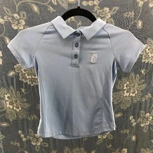 Turtles & Tees cap sleeve performance polo in slate blue size S new with tags - Picture 1 of 6
