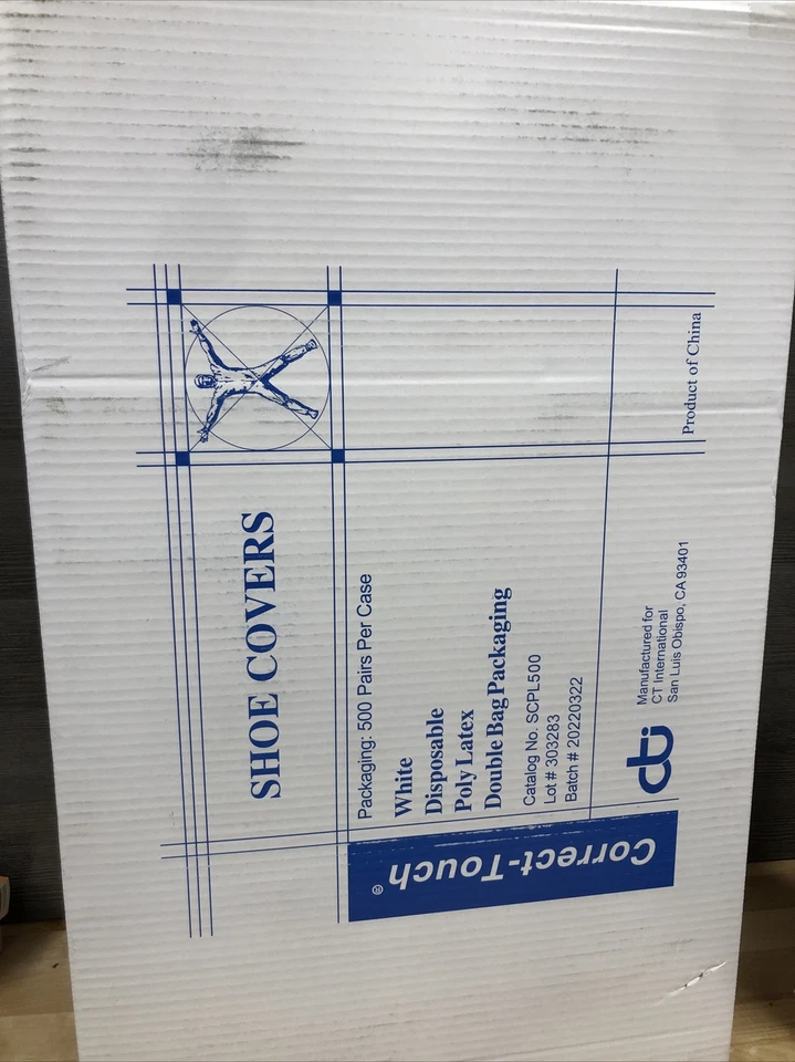 50 Pairs Correct-Touch White Disposable Shoe Covers SCPL500