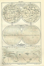 1906 MARS Generalkarte von Schiaparelli - Alter Druck - Antique Print