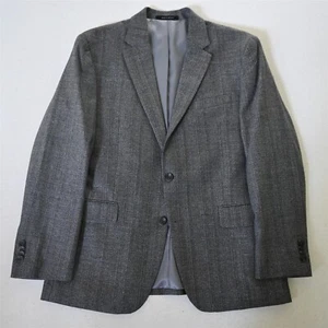 Kenneth Cole 42R Gray Slub Stretch Wool Mens Blazer Suit Jacket Sport Coat - Picture 1 of 12