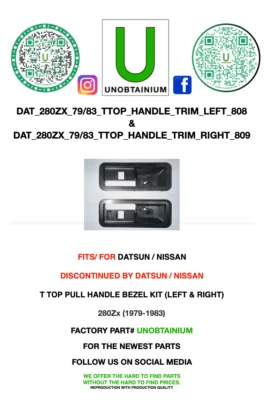 KIT BISEL TIRADOR SUPERIOR PARA DATSUN / NISSAN 280ZX (1979-1983) Foto 1 de 4