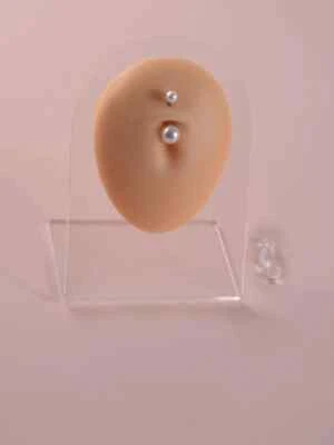 Piercing Donna pancia 2 pezzi ombelico acrilica trasparente semplice perlina - Immagine 1 di 3