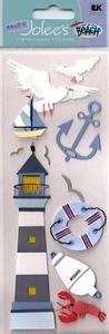 Vintage Jolee's LIGHTHOUSE Boating Theme 3-D Stickers 66686 FAST FREE ship! - Picture 1 of 2