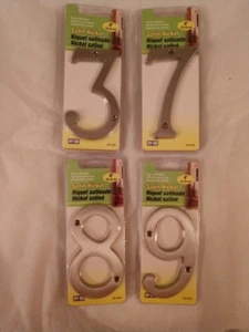 Hy-Ko Satin Nickel Nummer" 4" Prestige Serie Satin Nickel wetterfest - Bild 1 von 5