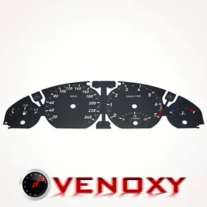 BMW E46 Petrol KM/H Aftermarket Instrument Cluster Black Gauge Faces - Foto 1 di 4