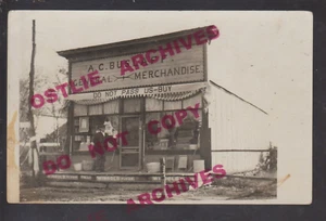 Waucousta WISCONSIN RPPC 1909 BUSLAFF GENERAL STORE nr Campbellsport Fond du Lac - Picture 1 of 3