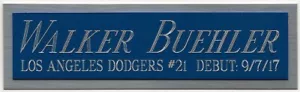 WALKER BUEHLER DODGERS NAMENSSCHILD signiert HANDSIGNIERT BASEBALL-TRIKOT-FOTO-GUMMI - Bild 1 von 5