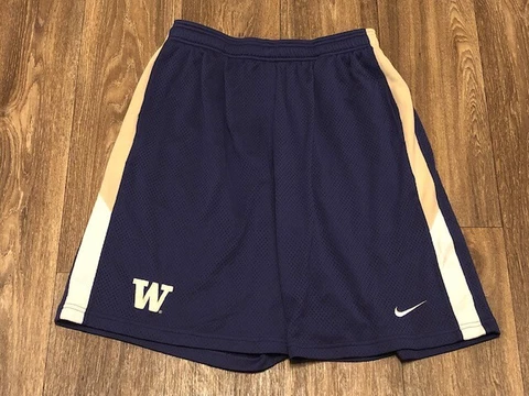 Washington Huskies Nike Purple Basketball Shorts Size L Pockets EUC 2000s Cover