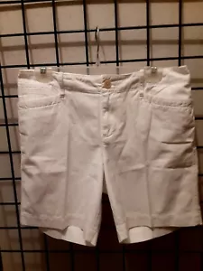 Retro Women's LRL Lauren Jeans Co. Mid Rise Bermuda Shorts White Size 10P - Picture 1 of 4