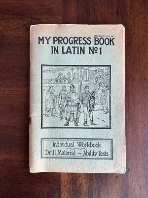 Vintage 1929 Latin No 1 Progress Book - Individual Workbook - Vtg School Books - Image 1 of 4