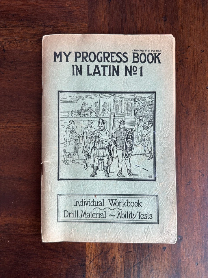 Vintage 1929 Latin No 1 Progress Book - Individual Workbook - Vtg School Books - Image 1 of 4