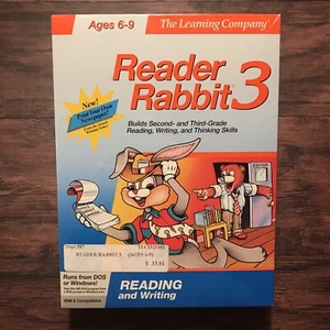 Reader Rabbit 3 The Learning Company Big Box Vintage PC Game NEW! DOS & WIN - Picture 1 of 9