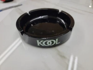 Vintage KOOL Black Ashtray HTF 6" Diameter 4 Slots - Picture 1 of 5