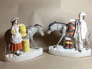 PAAR STAFFORDSHIRE FIGUREN "SAND & BEESUMS" 19. JAHRHUNDERT - Bild 1 von 15