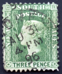 New South Wales #37d 3d perf.12 Queen Victoria - Bild 1 von 2