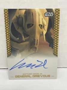 2015 Topps Star Wars Chrome Perspectives Matthew Wood General Grievous Auto /10 - Picture 1 of 5