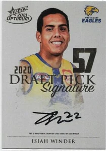 2021 Optimum Draft Pick Gold (DPSG57) Isiah WINDER West Coast 70/85 - Imagen 1 de 1