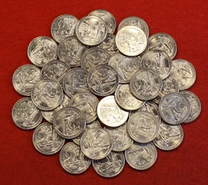 2016-P Theodore Roosevelt National Park Quarters 40 Coin roll Circulated - Picture 1 of 5