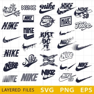 NIKE LOGO SWOOSH BUNDLE SVG, DESIGNS BUNDLE, CUT FILES, SVG for Cricut - Image 1 of 4