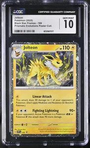 CGC 10 Jolteon SVP169 COSMOS HOLO PROMO SVP 169 Pokemon - Foto 1 di 2